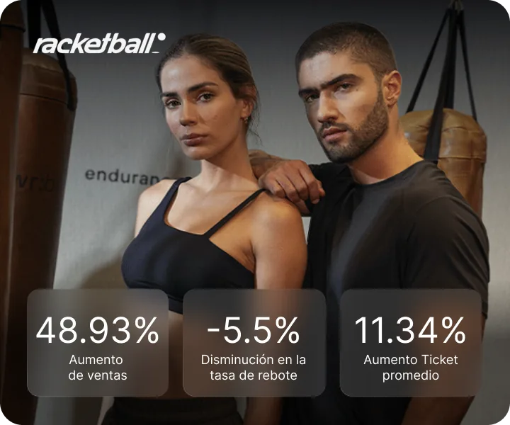 Caso de éxito Racketball: +48,93% aumento de ventas, +11,34% ticket promedio y -5,5% tasa de rebote con ePartner Commerce
